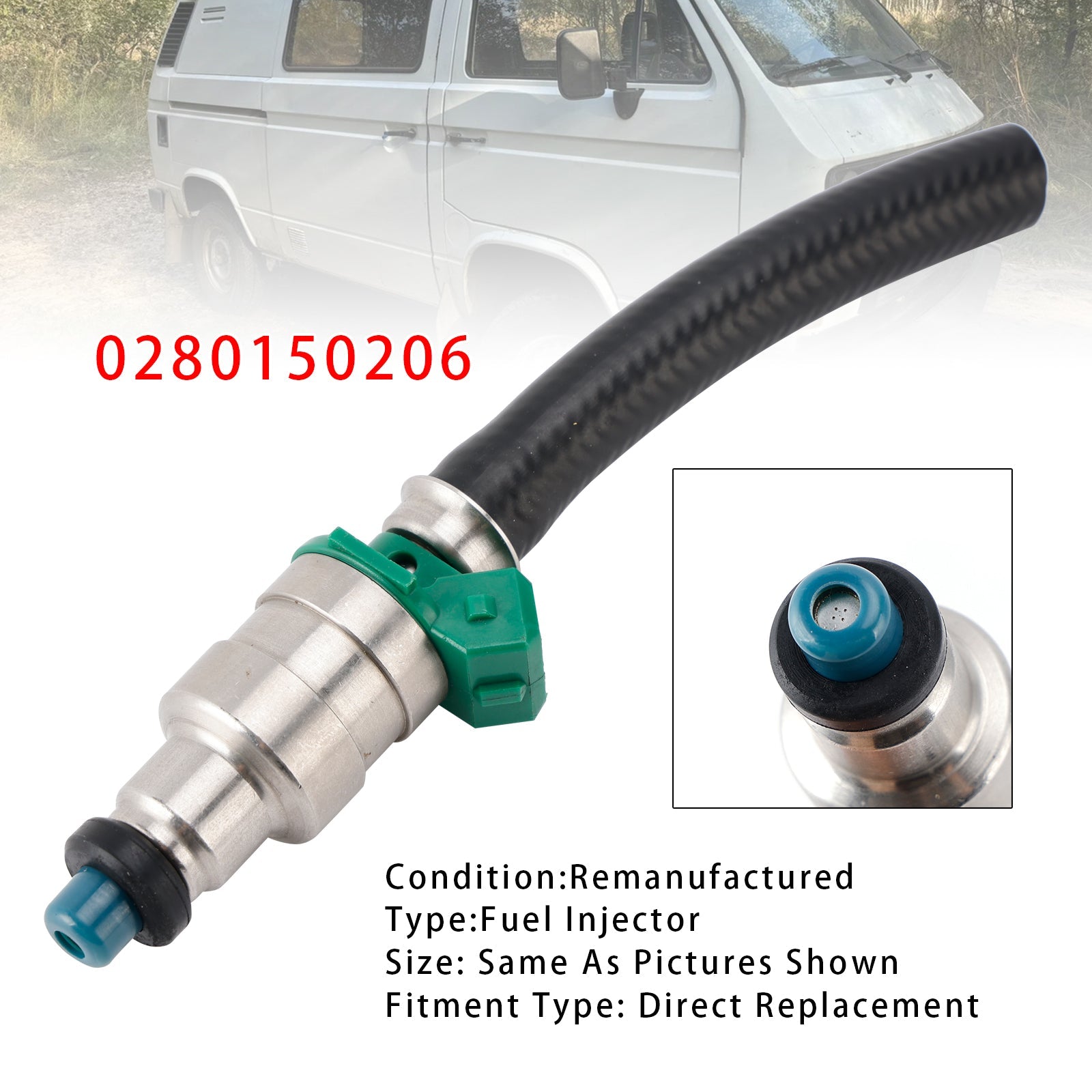 1 Stk Brændstofinjektor Til VW Vanagon Transporter T3 83-91 1.9 2.1 0280150206