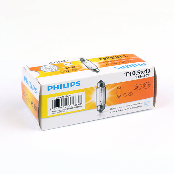10 stücke Für Philips 12866 12V10W C10W Fest T10.5 × 43 SV 8,5 Premium Signaling Lampe Generisches