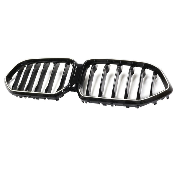 2020-2022 BMW x6 G06 M50I Svart front støtfanger grill grill m/kamera hull generisk
