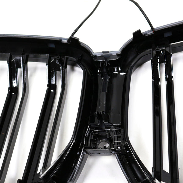 2023-2025 BMW X6 G06 M60Iダブルスラットフロントバンパーグリルw/カメラホールジェネリック