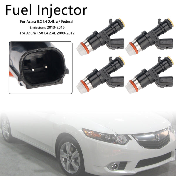 4PCS Fuel Injector 16450-R40-A01 Fit Honda Accord Civic CRV 2.4L 2008-2015