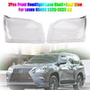 2Pcs Front Headlight Lens Shell+Seal Glue For Lexus GX460 2020-2023 US