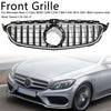 Mercedes Benz Classe C 2015-2021 W205 C200 C250 C300 C350 Griglia paraurti anteriore nera con LED generico
