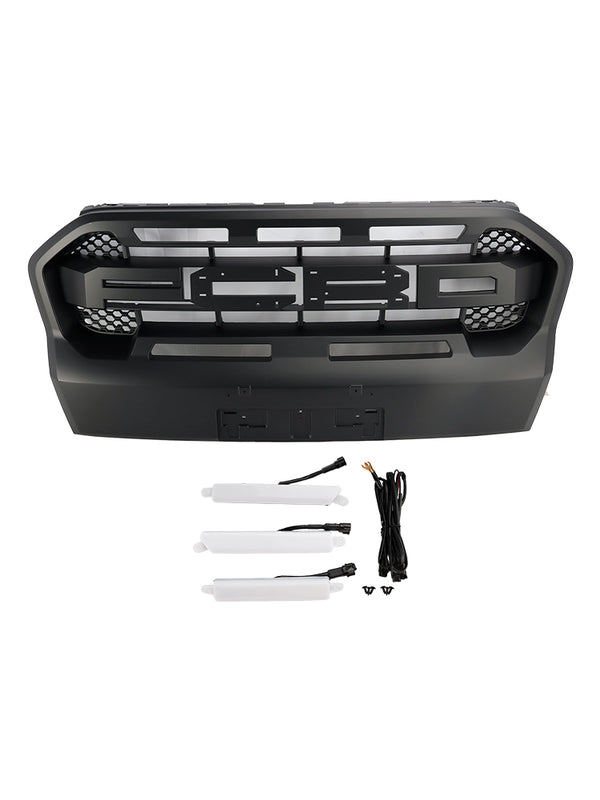 Raptor Style Front Bumper Grill Grill Fit Ford Ranger 2019-2023 T8 W/LED