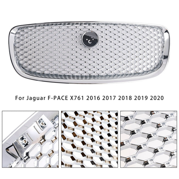 2016-2020 Jaguar F-Pace X761 Grille a griglia per paraurti anteriore cromata generica