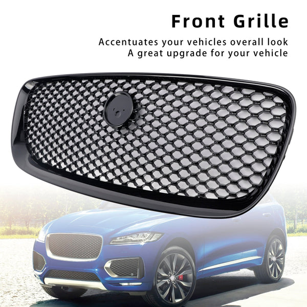 2016-2020 Jaguar F-Pace X761 Gloss Black Front Bumper Grill Grill Generic