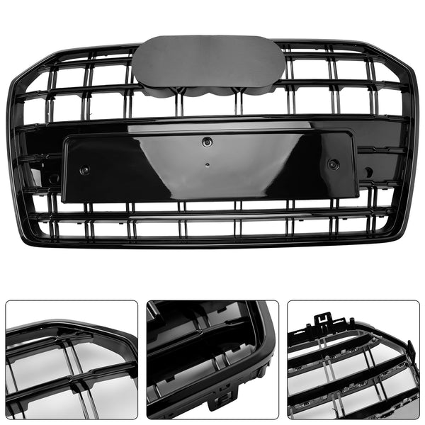 2016-2018 Audi A6 S6 C7 S6 Style Front Bumper Grille Grill Black Generic