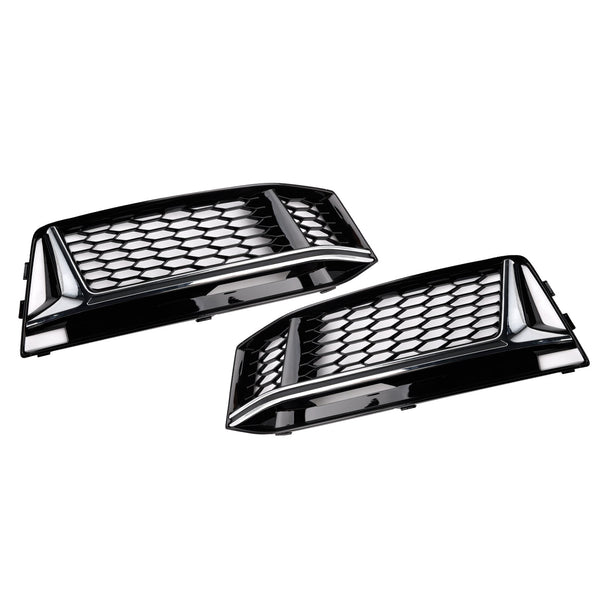 2016-2018 Audi S4 / A4 S-Line B9 2PCS Fog Light Cover Grille 8W0 807 681 K 8W0 807 682 K Generic