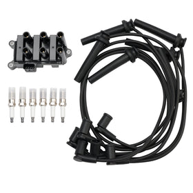 2004-2007 Ford Freestar V6 3.9L 4.2L Ignition Coil+6 Spark plug+6 Wire FD498 5F2Z-12029-AD Generic