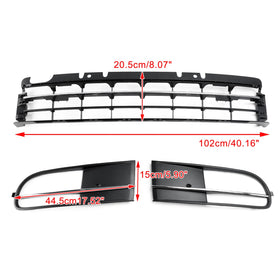 2012-2016 Volkswagen Beetle 5C Front Bumper Lower Grille + Fog Light Grill 5C5853677 VW1036127 Generic