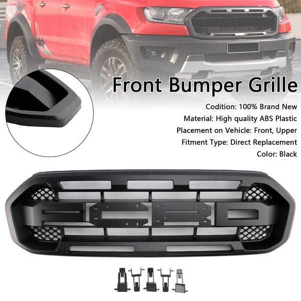 2019-2023 Ford Ranger No Front-kameraer Black Raptor Style Front Bumper Grille Grill Generic