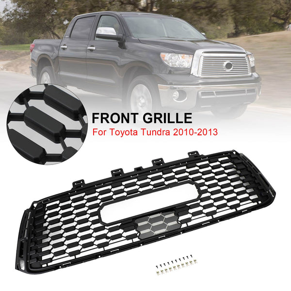 2010-2013 Toyota Tundra Honeycomb Front Bumper Grill Grill Black Generic