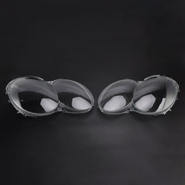 2Pcs Headlight Shell Lens Cover+Glue For Benz W230/R230 SL500 SL600 2003-08