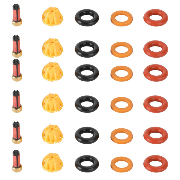 1992-1995 BMW 325IS 6 jeux de joints de réparation d'injecteurs de carburant 0280150415 générique