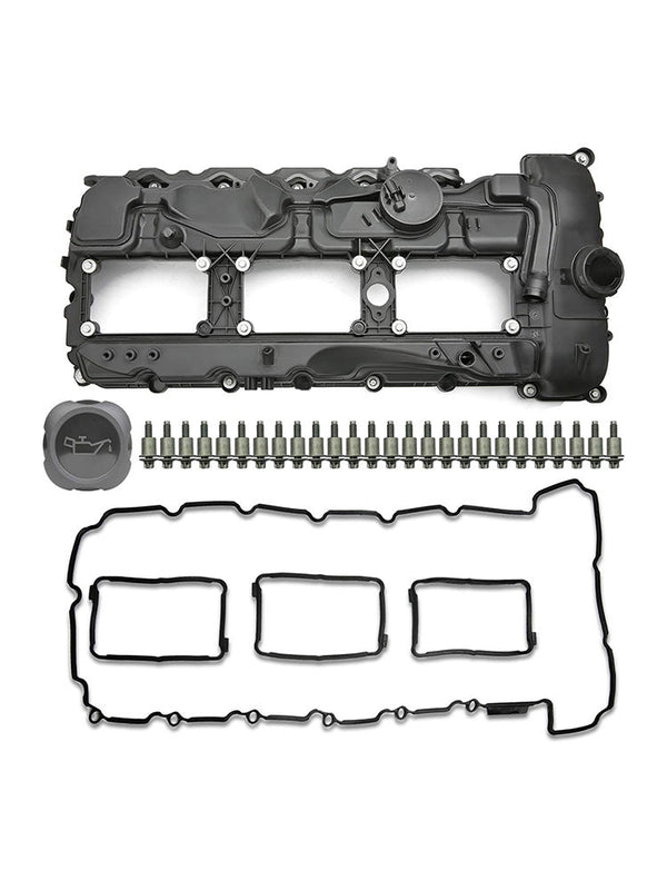 2011-2013 BMW E90/E91/E92/E93 335i 3.0T N55B38 Coperchio valvola motore con guarnizione+tappo 11127570292 E354-AS Generico