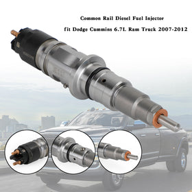 2007-2012 Dodge Cummins 6.7L Ram Truck/Pick-up Truck 1PCS Common Rail Diesel Fuel Injector 0445120050 0445120193 Generic