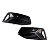 2PCS Front Bumper Fog Light Cover Grill Grille Fit Audi A6 C8 2019-2023