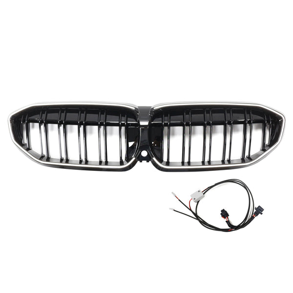2019-2022 BMW 3 Series G20 Double Slat Black Ledney Grille 51138072085 Generic
