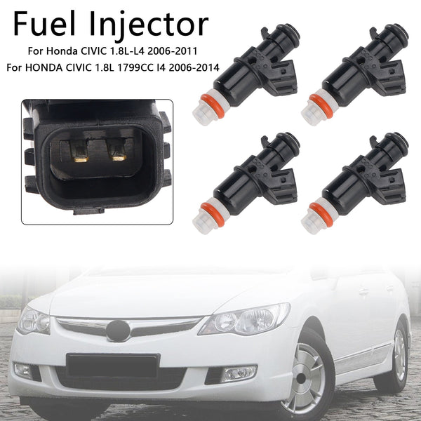 4PCS Fuel Injector 16450-PWC-J01 Fit HONDA CIVIC 1.8L 2006-2014 MP4274
