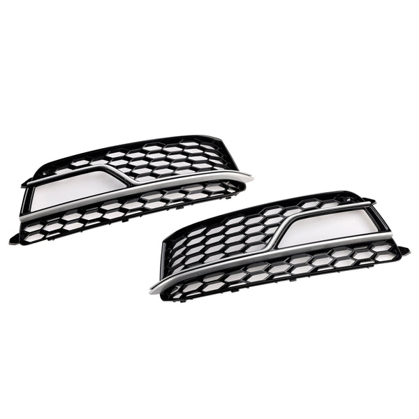 2013-2016 AUDI A5 S-Line / S5 2PCS Front Fog Lamp Black Grill Grille 8T0 807 681 K 8T0 807 682 K Generic