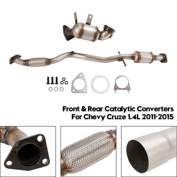 2011-2015 Chevy Cruze 1.4L Both Front & Rear Catalytic Converters Direct Fit