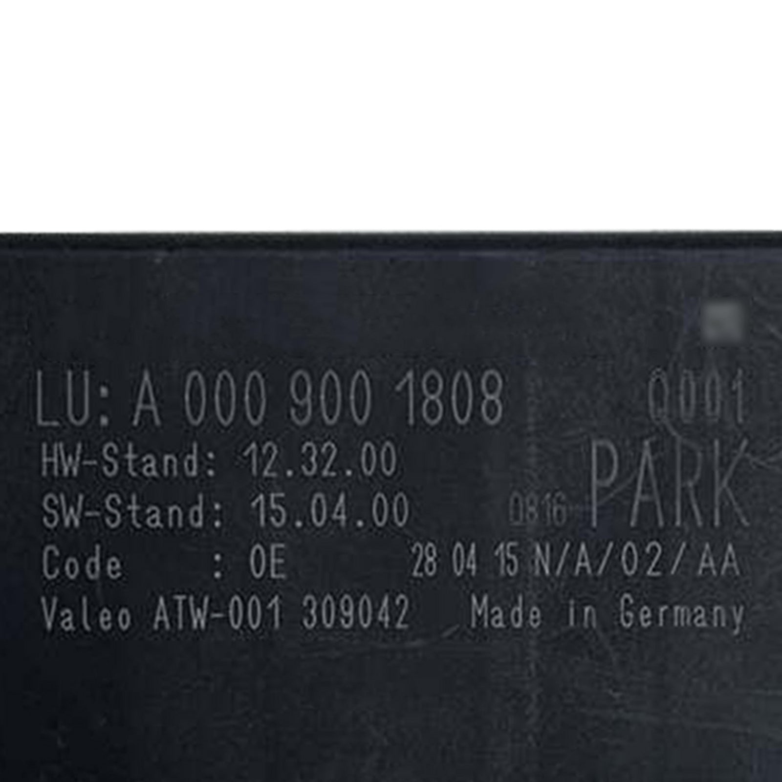 Mercedes-Benz GLC-KLASSE 17 253 Typ GLC300 (SUV und SUV-Coupé) Info-GPS-TV Parkassistent (Armaturenbrett rechts) Steuergerät Einparkhilfe-Steuermodul 0009001808 Generisch