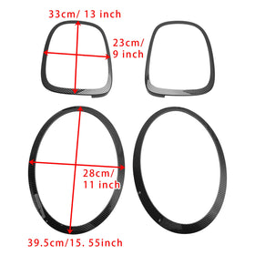 2015-onward Mini F57 4Pcs Headlight TailLight Trim Surround Bezel Ring Set 51712285495 Generic