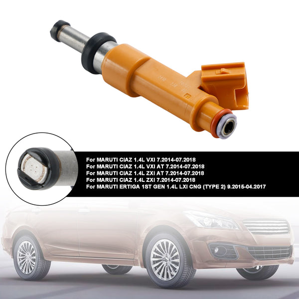 9.2015-10.2018 Maruti Ertiga 1st Gen 1.4L LXI ZXI  VXI CNG Fuel Injectors 15710M83P00 Generic