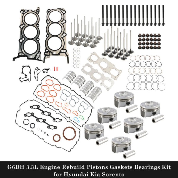 2011-2019 KIA Sorento 3.3L G6DH 3.3L Ricostruzione motore pistoni Guarnizioni Cuscinetti Kit generico