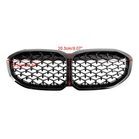 2019-2024 BMW Série 1 F40 Noir Brillant Diamant Calandre Avant Grille Générique