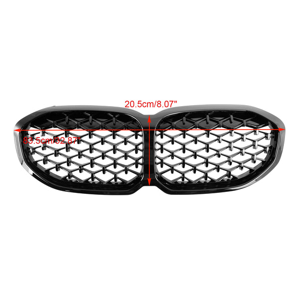 2019-2024 BMW 1 Series F40 Gloss Black Diamond Front Kidney Grill Grille