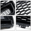 2016-2018 Audi A6 C7 C7PA Ansiktslyft Svart RS6 Style Honeycomb Mesh Front Grill Grill Generic