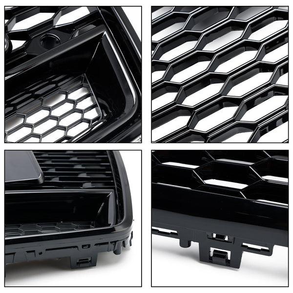 2016-2018 Audi S6 C7 C7PA Facelift Black RS6 Style Honeycomb Mesh Front Grill Grille Generic