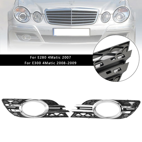 2007 Mercedes-Benz E-Class W211 E280 Front Fog Light Grill Chrome Trim Cover Set 2118850822