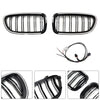01.2009-10.2016 BMW 5-serie F10 Nyrestøtfangergrill Grill glans sort 51137203649 51137203650 Generisk