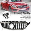 Mercedes Benz Classe C 2015-2021 W205 C200 C250 C300 C350 Griglia paraurti anteriore nera con LED generico