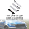 2015-2023 Ford Ranger T7 T8 Front Bumper Grille Grill White Led Light Generic