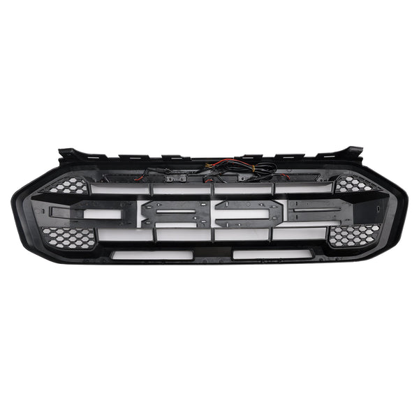 2019-2023 Ford Ranger med LED-lys ingen frontkameraer svart raptor stil fremre støtfanger grillgitter generisk