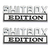 Shitbox Edition エンブレム デカール バッジ ステッカー 2個 フォード シボレー 車 トラック #B用