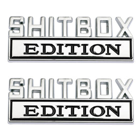 2pc Shitbox Edition Emblem Decal Badges Stickers For Ford Chevy Car Truck #B