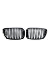 2015.07-2019.01 BMW 7-serie G11 Sedan 5-dörrars Pre-Facelift Svart 2 Lamell Front Njurgrill Generic