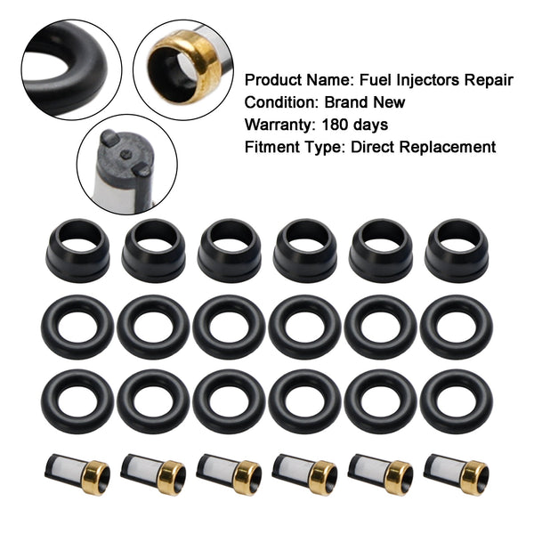 2000-2005 Pontiac Montana Grand Am 6Pcs Fuel Injector Repair Kit O-Rings FJ318 Generic