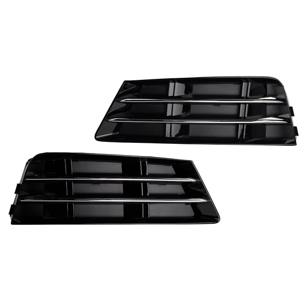 2016-2018 Audi A4 B9 Standard Version into RS4 Style 2PCS Front Fog Light Grille Lower Bumper Grill 8W0 807 681 R 8W0 807 682 R Generic