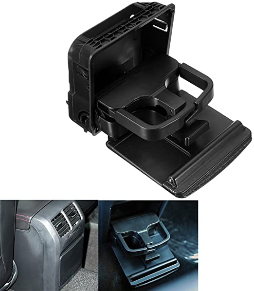2006-2011 VW Eos Black Rear Armrest Central Console Cup Holder 1K086253382 Generic