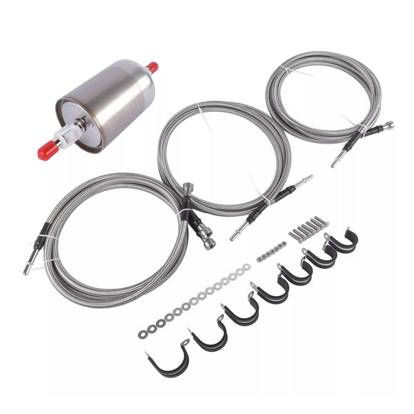 2001-2003 Chevy Silverado 2500 HD 3500 Stainless Steel Braided Fuel Lines Kit 819-840 15043857 Generic