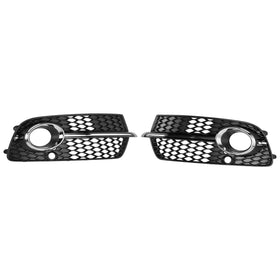 2013-2017 Audi Q5 S-Line SQ5 Black Chrome Front Bumper Fog Light Grille 8R0807682N 8R0807681S Generic