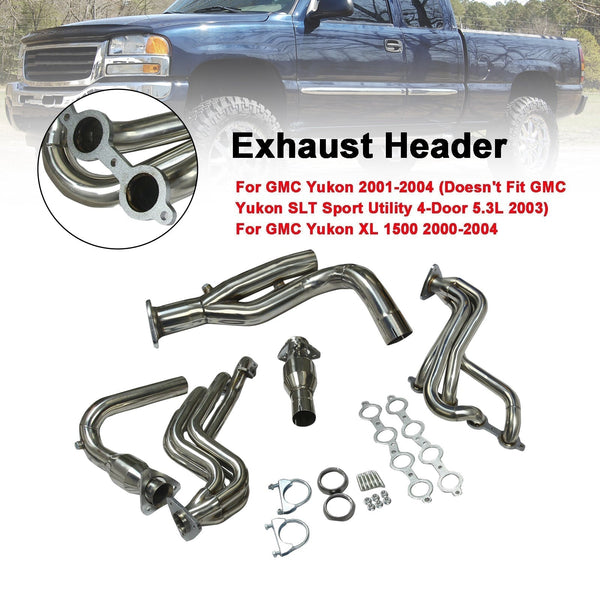 2000-2004 Chevy Suburban 1500 Stainless Manifold Header Exhaust GMT800 V8 Engine W/Y-Pipe