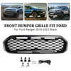 2019-2023 Ford Ranger T8 Front Bumper Grill Grille Black W/LED Light Generic