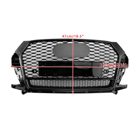 2016–2018 Audi Q3 glänzend schwarzer Wabengrill vorne 8U0853653M Generic