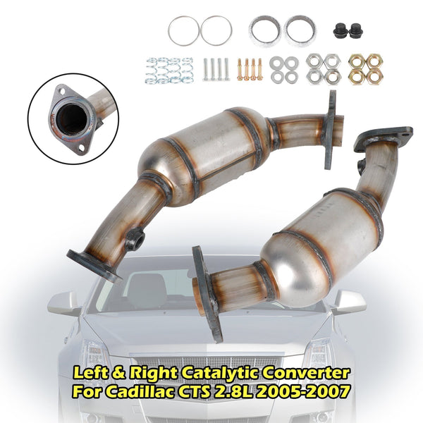 Cadillac CTS 2.8L 2005-2007 Ensemble de convertisseurs catalytiques gauche et droit 16544 16546 générique